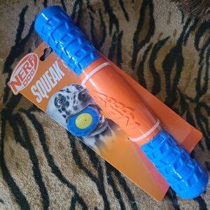 Nerf Dog Squeak Toy in Blue and Orange Various Colors Large New Ea.